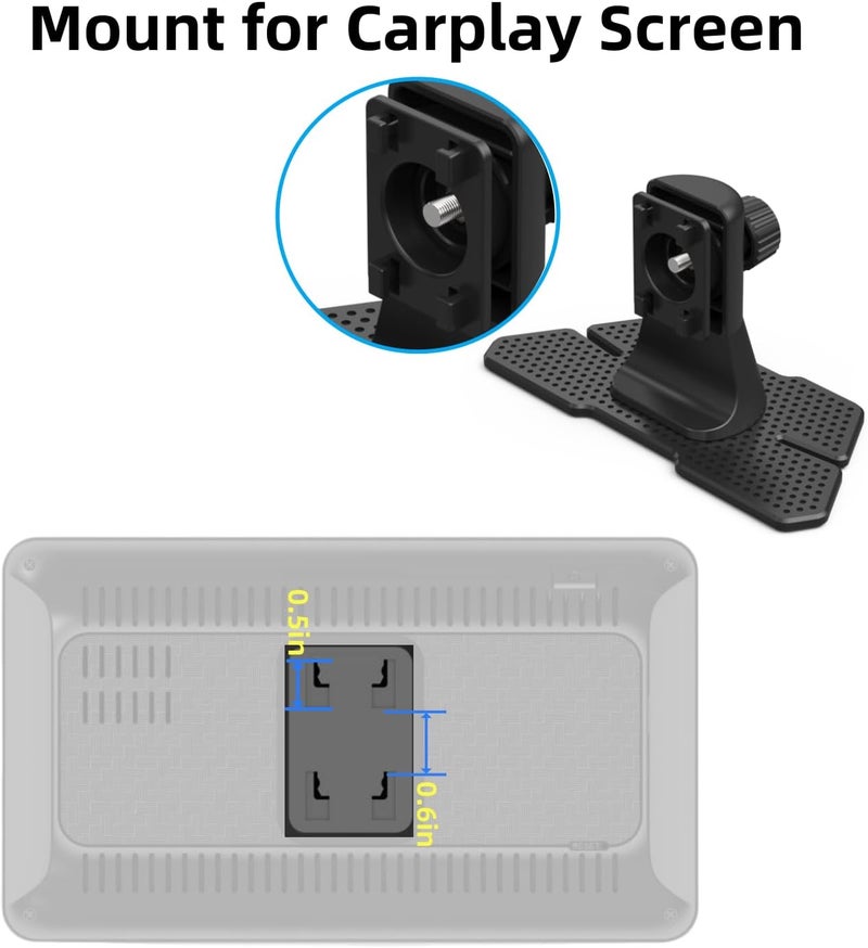 Epronic Replacement Stand Carplay Mount for Portable Car Play Screen Mount Holder Easy to Install Compatible 7"/9"/10.26 Carplay Screen Dashboard Adhensive Stand - Image 3